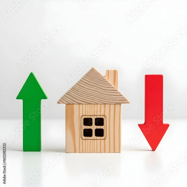 Obraz Real Estate Market Trends Prices Rise and Fall