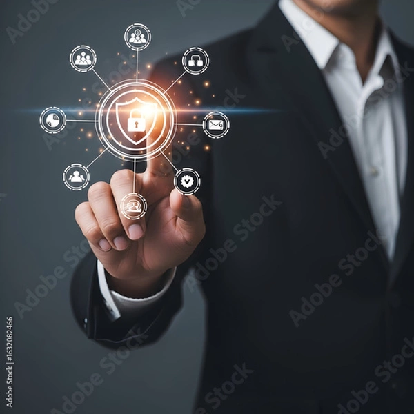 Fototapeta Secure Digital Identity and Data Protection Solutions