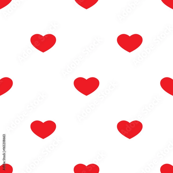Fototapeta background heart seamless pattern vector
