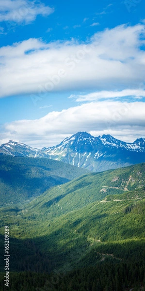 Fototapeta Mountains, Valleys, and Clouds Vertical Panorama