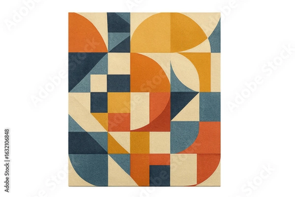 Obraz Abstract geometric background featuring folded paper effect and transparent background