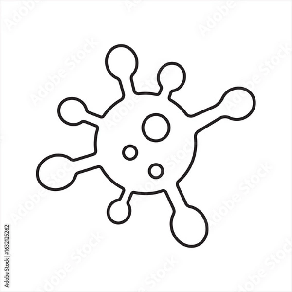 Obraz bacteria icon in line style