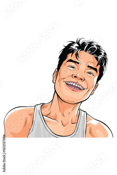 Obraz Happy_Man_BW_001