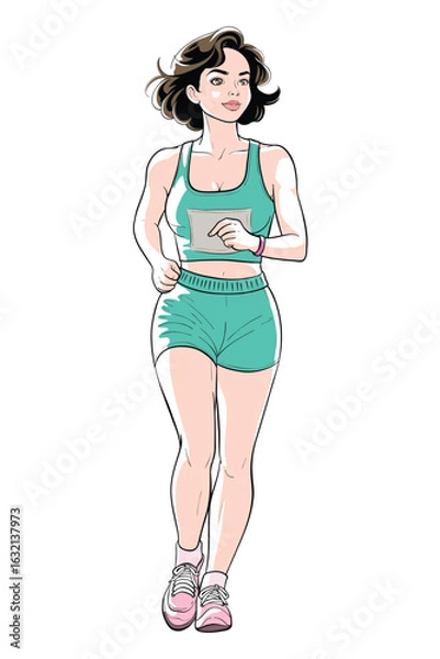 Obraz Running_girl_BW_001