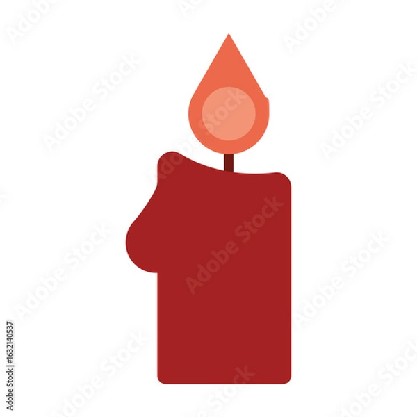 Obraz Kerze - farbiges Icon