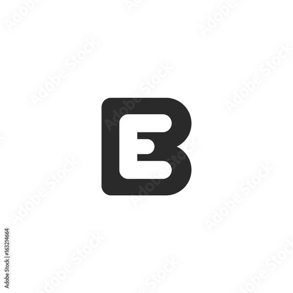 Obraz Monogram logo made from black letters B and E