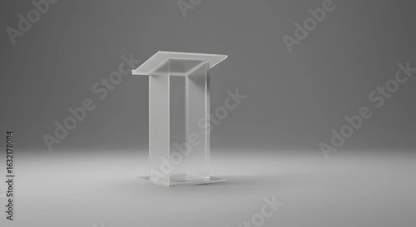 Obraz Transparent Acrylic Glass Podium or Lectern for Presentations and Events