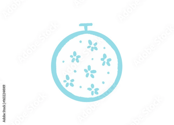 Obraz 手芸で使う刺繍枠の手描きイラスト