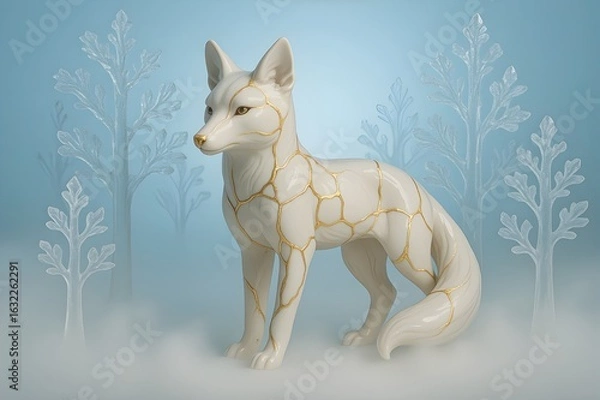 Obraz Kintsugi Fox