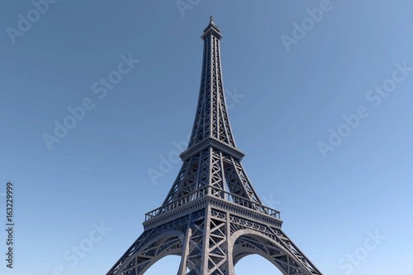 Obraz Paris Best Destinations in Europe. Eiffel Tower. 10K 3D Rendering.
