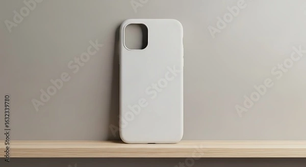 Fototapeta Minimalist White Phone Case Mockup