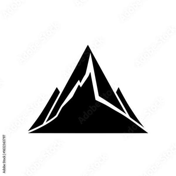 Obraz Mountain peak climbing icon