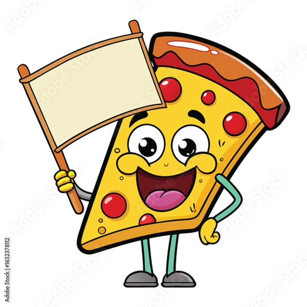 Obraz pizza with blank sign