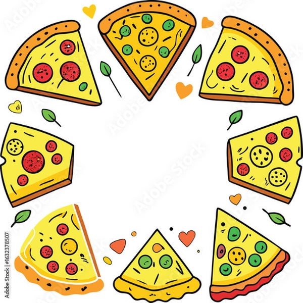Obraz pizza vector illustration