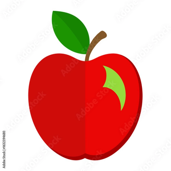 Fototapeta red apple vector illustration