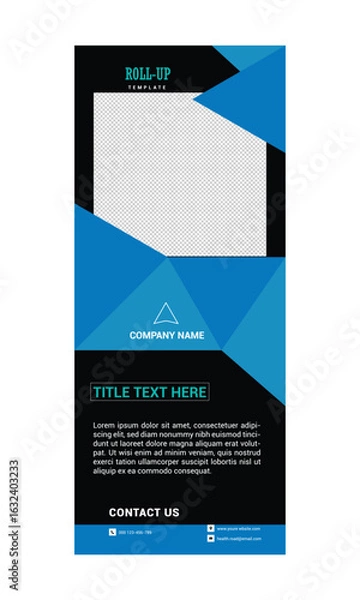 Fototapeta Modern business agency stands roll up banner design stands template vector.