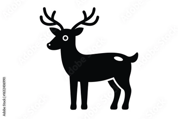 Obraz reindeer petting vector icon