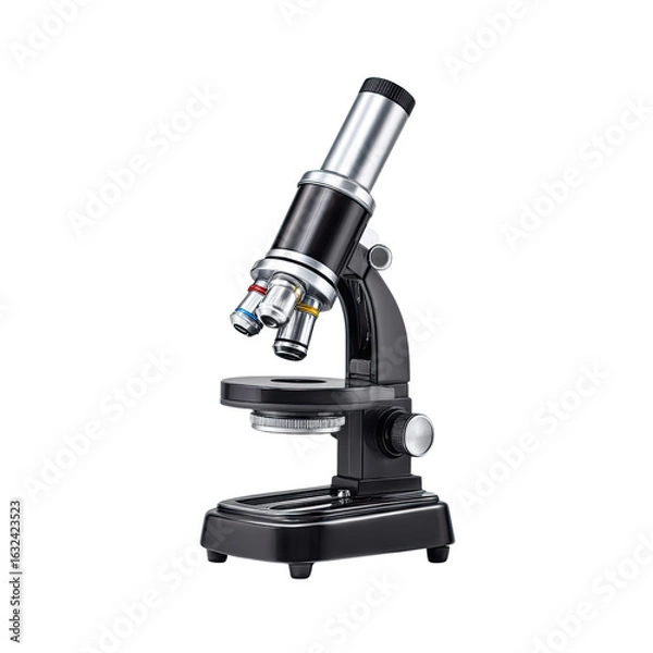 Fototapeta High-Quality Laboratory Microscope with Multiple Objective Lenses for Scientific Research and Education