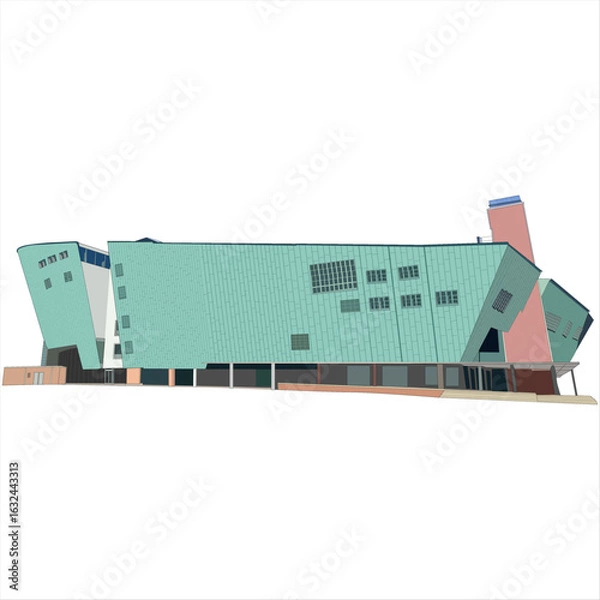 Obraz NEMO Museum building vetor art
