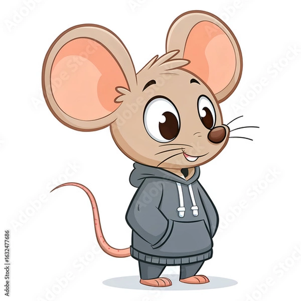 Obraz cartoon mouse with cheese