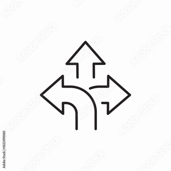 Obraz traffice direction arrows icon sign vector