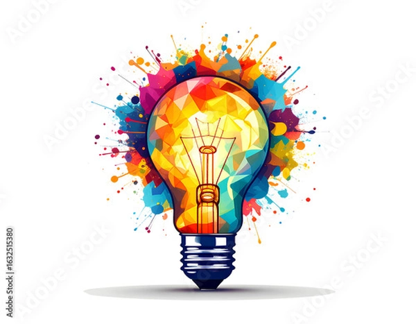 Fototapeta Light bulb creative idea icon transparent background