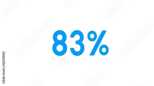 Obraz Count down number 83% illustration.