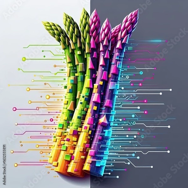 Obraz digital celery asaragus
