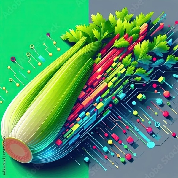 Obraz digital celery asaragus