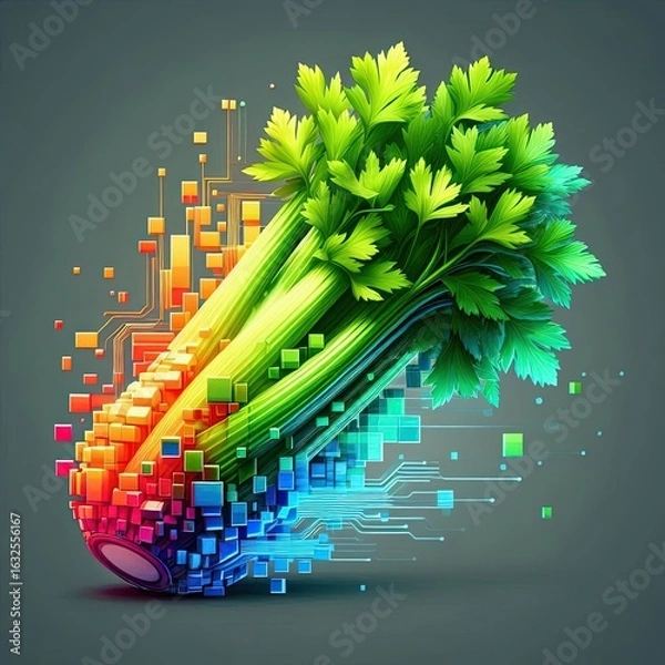 Obraz digital celery asaragus