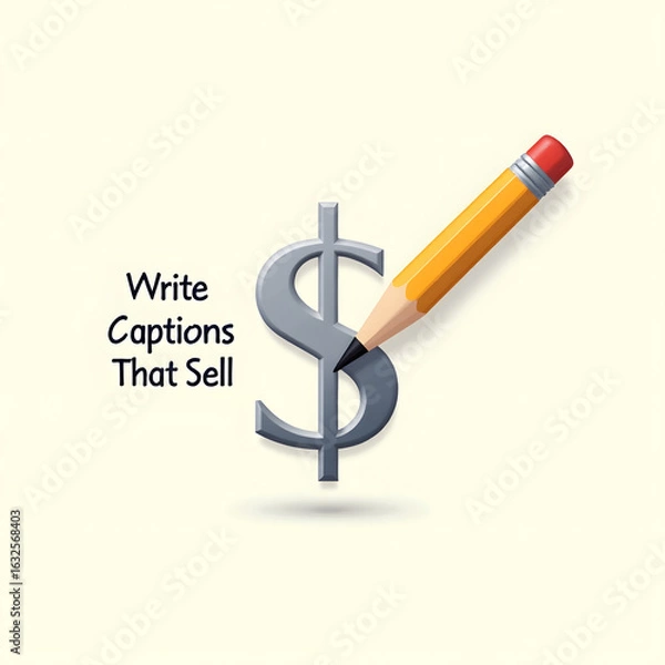Fototapeta Write caption that sell logo
