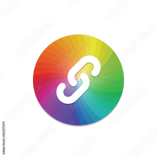 Fototapeta Color Circle - App Push-Button