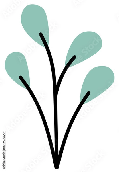 Fototapeta simple floral vector 
