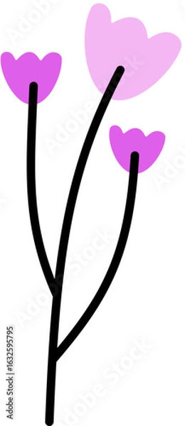 Fototapeta simple floral botanical vector 