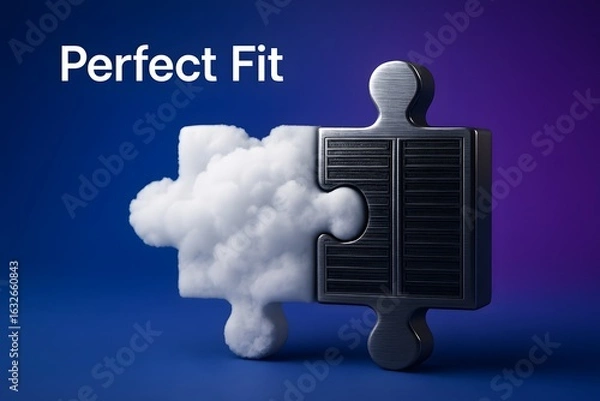 Fototapeta Seamless Integration with Interconnected Digital Elements for Unified Systems