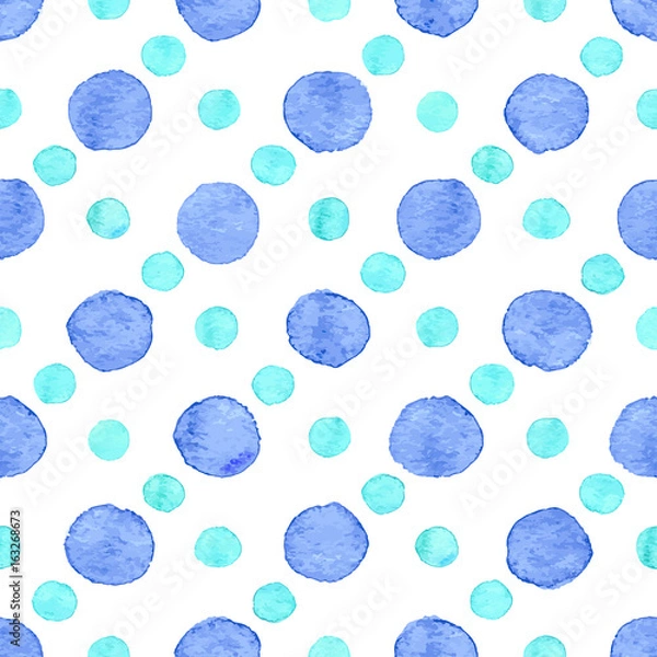 Fototapeta Seamless watercolor dots pattern