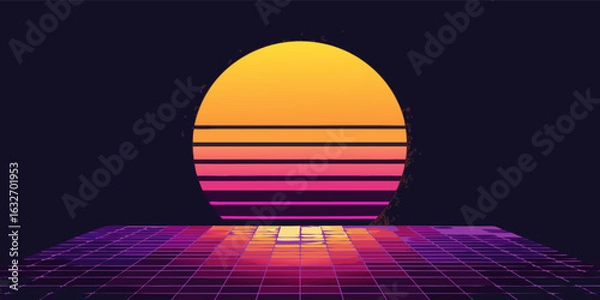Fototapeta Dynamic glowing orb with a vibrant neon yellow gradient against a deep black background perfect for futuristic banners and abstract advertisements