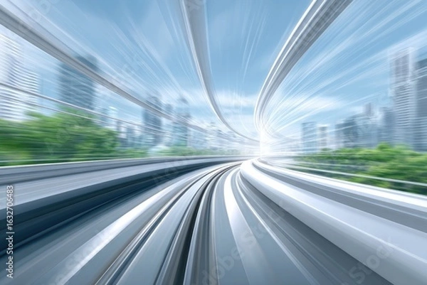 Obraz fast moving fast moving train