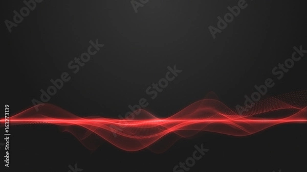 Obraz Abstract red energy wave background