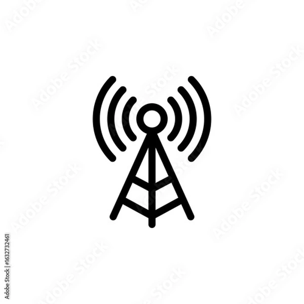 Fototapeta Antenna icon vector. Network icon. Connection icon.