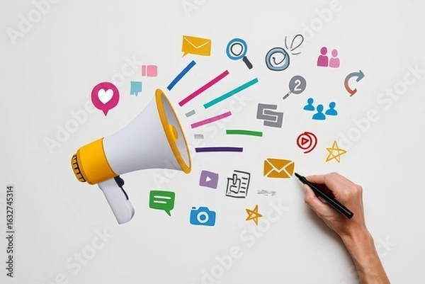 Fototapeta Understanding digital marketing strategy a guide to social media and promotion tools