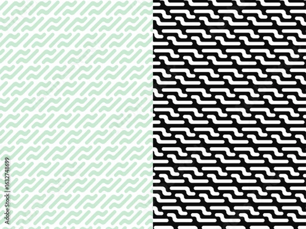 Obraz border set with a seamless vintage knot. Celtic divider or separator series in black with repeated designs. Banner, poster, or frame with a braided rope ornament theme design. weave bundle of design e