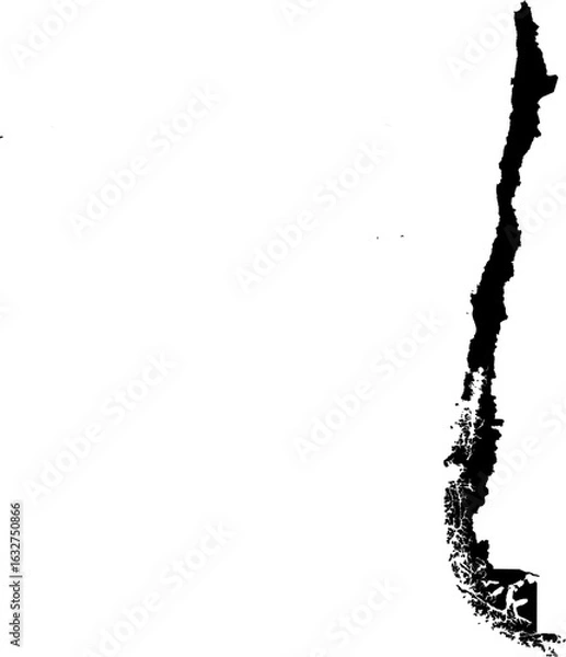 Obraz Chile map (Mercator projection)