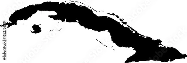 Obraz Cuba map (Mercator projection)