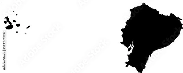 Obraz Ecuador map (Mercator projection)