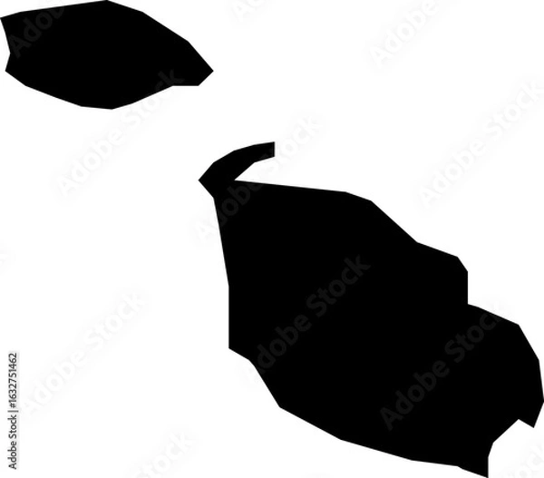 Obraz Malta map (Mercator projection)