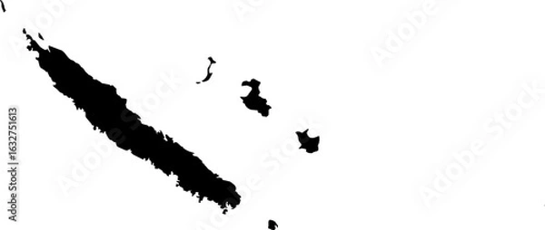 Obraz New Caledonia map (Mercator projection)