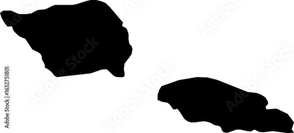 Obraz Samoa map (Mercator projection)