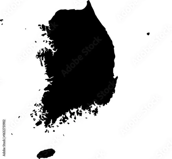 Obraz South Korea map (Mercator projection)