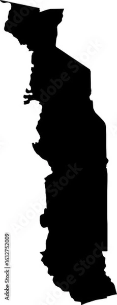 Obraz Togo map (Mercator projection)